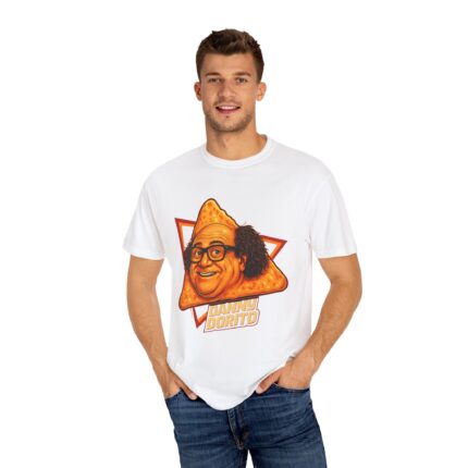 Danny Dorito T-shirt, Funny Food Tee, Unisex Garment-Dyed Shirt, Gift for Snack Lovers, Comedic Apparel for Parties